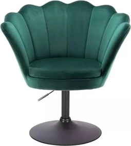 LuxuryForm DESIGN Kreslo FREY VELUR na čiernom tanieri - zelené