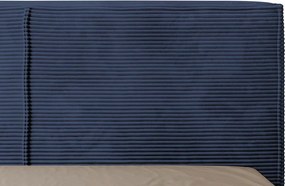 Posteľ Inez 180x200 cm, námornicka modrá šrukturovaná látka