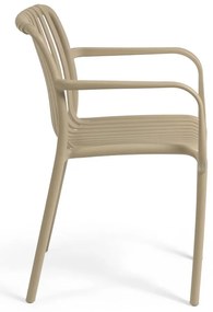 Béžová záhradná stolička Kave Home Isabellini