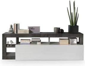 Televízny stolík LENOR biely/antracit