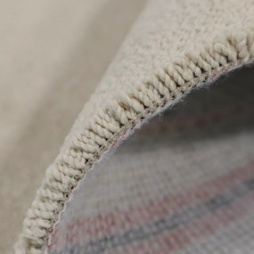 AladinWorld Expres, Kusový koberec Royal Lux 03 krémový kruh, 200x200 (priemer) kruh, biela, obývacia izba