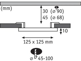 Paulmann 92388 - LED/8,5W IP44 Kúpeľňové podhľadové svietidlo VARIFIT 230V