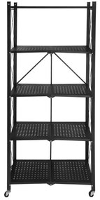 Pojazdný regál GESTEL 5 políc čierny