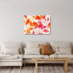 Sklenený obraz - Oranžové lístie (70x50 cm)