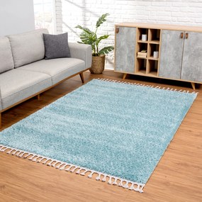 Dekorstudio Jednofarebný shaggy koberec PULPY svetlo modrý Rozmer koberca: 80x300cm