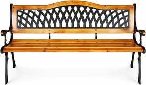 Odolná záhradná lavička s operadlom 125 x 52 x 77 cm