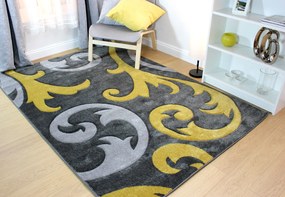 Flair Rugs koberce Kusový koberec Hand Carved Elude Ochre - 160x230 cm
