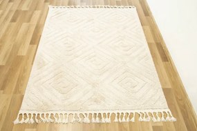 Koberec Berber 7061 Romby 3D ivory / slonová kosť / krémový