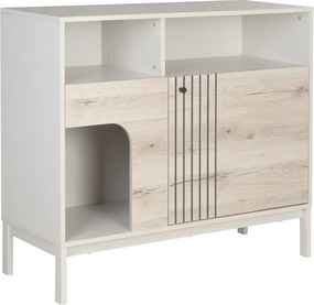 Komoda FROST 100x90 cm biela, dekor dub alpský