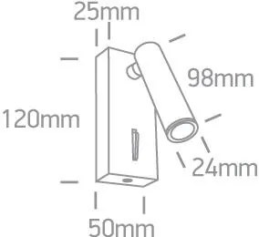 Moderné svietidlo ONE LIGHT nástenné svietidlo  65746/W/W