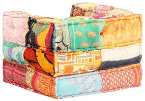 vidaXL Modulárna taburetka, patchwork, látka
