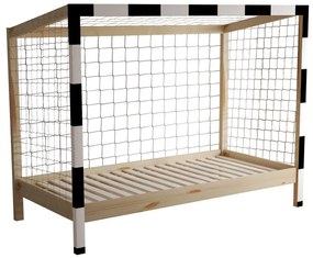 Detská posteľ 90 cm Facilmente (prírodná + biela + čierna) (s roštom) (s úl. priestorom). Vlastná spoľahlivá doprava až k Vám domov. 1116345