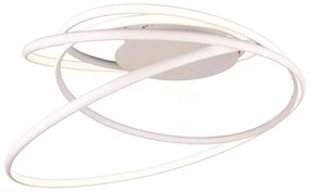 Biele LED stropné svietidlo s kovovým tienidlom Nala – Trio Select