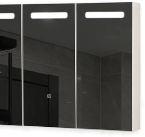 MIADOMODO Zrkadlová skrinka s LED osvetlením, 90 x 65 cm
