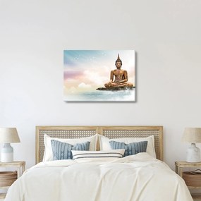 Obraz - Budha dozerajúci na zemi (70x50 cm)