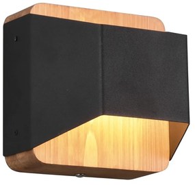 Matne čierne LED stmievateľné nástenné svietidlo Arino – Trio