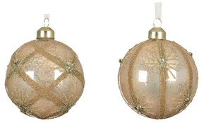 Sklenená guľa so vzorom - sada 2ks Variant: Bordové