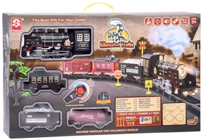 Veľká retro lokomotíva RC0700 s diaľkovým ovládaním, svetlom, parou a realistickým zvukom