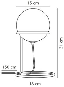 Nordlux - Stolná lampa WILSON 1xG9/5W/230V čierna
