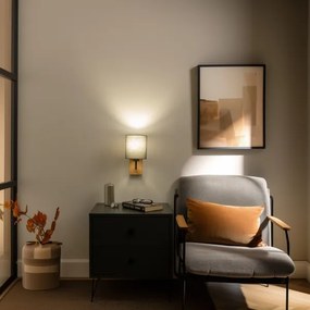 Brilagi - Nástenná lampa NUBILA WOOD 1xE27/25W/230V dub/antracit