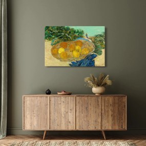 Obraz - Vincent van Gogh, Still Life of  Oranges and Lemons with  Blue Gloves, reprodukcia (90x60 cm)