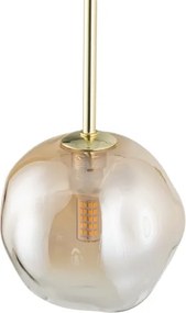 BRILAGI - Závesný luster VULCANO na lanku 1xG9/8W/230V pr. 15 cm zlatá/dýmová béžová