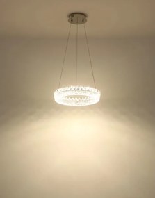 Globo 67387-24 - LED stmievateľný luster na lanku LAUREL LED/24W/230V číre + diaľkové ovládanie