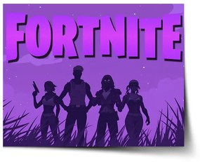 Sablio Plagát FORTNITE Fialová silueta - 60x40 cm