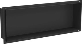 Mexen X-Wall-NR, polička na zapustenie pod obklad bez goliera 60 x 20 cm, čierna matná, 1971602010