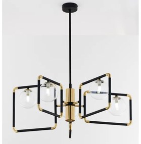 Jupiter 1985 - Luster na tyči IBRA 5xG9/10W/230V čierna/zlatá
