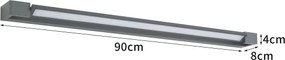 Brilagi - LED vonkajšie nástenné svietidlo AQUA LINE LED/24W/230V 90 cm IP44 antracit CRI 90
