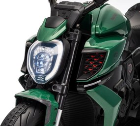 Detská elektrická motorka Ducati Diavel x Bentley Green