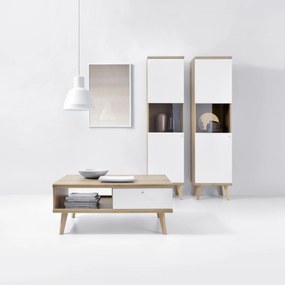 Konferenční stolek Primo 107 cm  dub Riviéra/bílý
