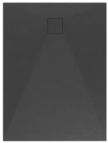 Gamma Erga Oldaf, SMC obdĺžniková sprchová vanička 100 x 70 cm, čierna matná, ERG-GMA-OL-70100BK