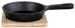 Liatinová panvica s bambusovou podložkou ANDREAS čierna ALL 940785