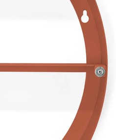 Kovová závesná/so zrkadlom kúpeľňová skrinka v terakotovej farbe 55x55 cm Sonnet – Spinder Design