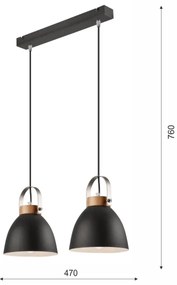 Luster na lane DANIELLE 2xE27/60W/230V