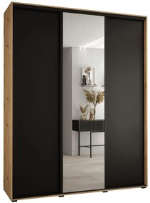 Skriňa 45 Canaris 3 190 artisan/čierna/čierna