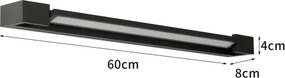 BRILAGI - LED vonkajšie nástenné svietidlo AQUA LINE LED/18W/230V 60 cm IP44 čierna