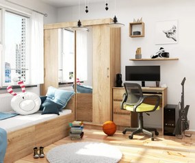 Šatníková skriňa s posuvnými dverami 150 cm CLP sonoma