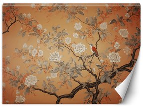 Gario Fototapeta Vtáky na strome s kvetmi Materiál: Vliesová, Rozmery: 200 x 140 cm