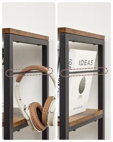 Knižnica NAVARO hnedá/čierna