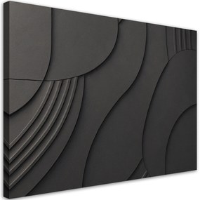 Gario Obraz na plátne Čierny reliéf 3D Rozmery: 100 x 70 cm