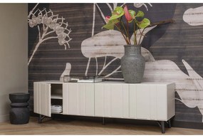 Krémový TV stolík z borovicového dreva 181x56 cm Miller - WOOOD