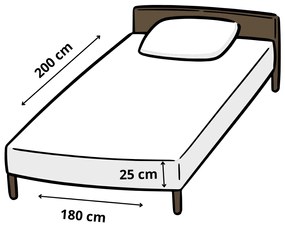 Lacná jersey napínacia plachta 180×200 cm – 100 % bavlna, guma po obvode
