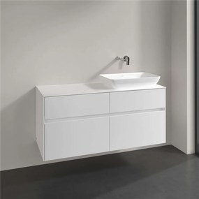 VILLEROY &amp; BOCH Collaro závesná skrinka pod umývadlo na dosku (umývadlo vpravo), 4 zásuvky, 1200 x 500 x 548 mm, Glossy White, C11400DH