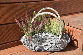 Kvetináč taška šedá Rozmery (cm): 34x15, v. 26