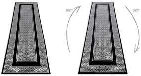 Koberec / Behúň GLOSS 6776 85 ramka, grécky - čierny / slonia kosť