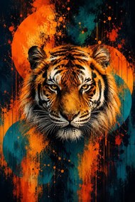 Tiger - Metalický obraz 60x40cm