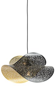 Orientálne závesné svietidlo čierne so zlatom 28 cm - Japke